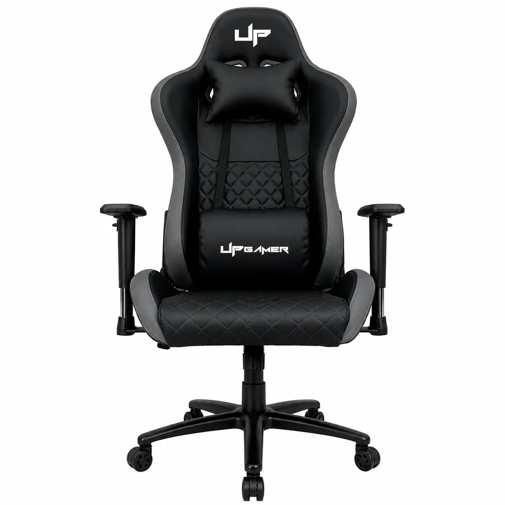 Cadeira Gamer D2534BKGY PVC Algodão Base em Metal Reclinável