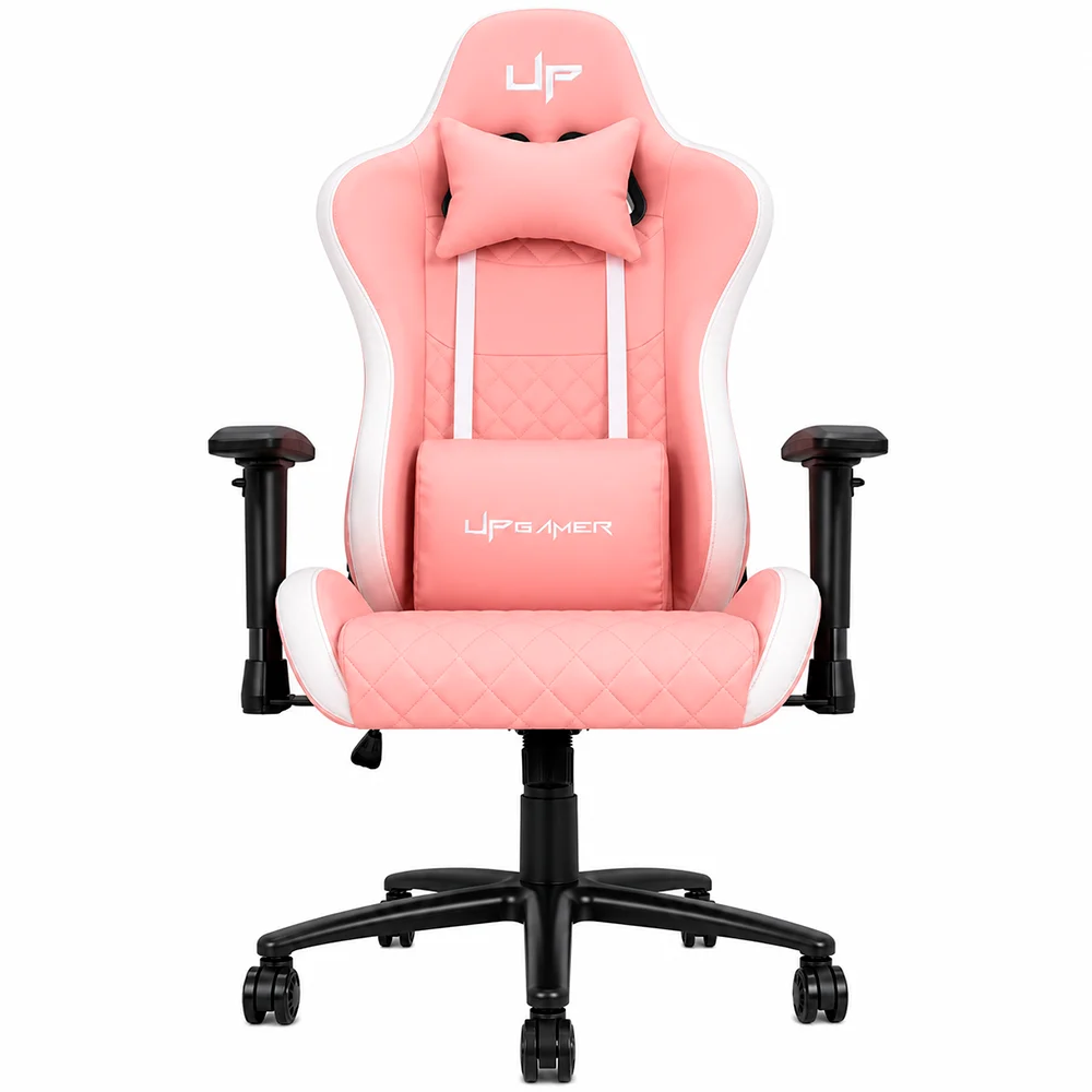 Cadeira Gamer D2534PKWT PVC Algodão Base em Metal Reclinável