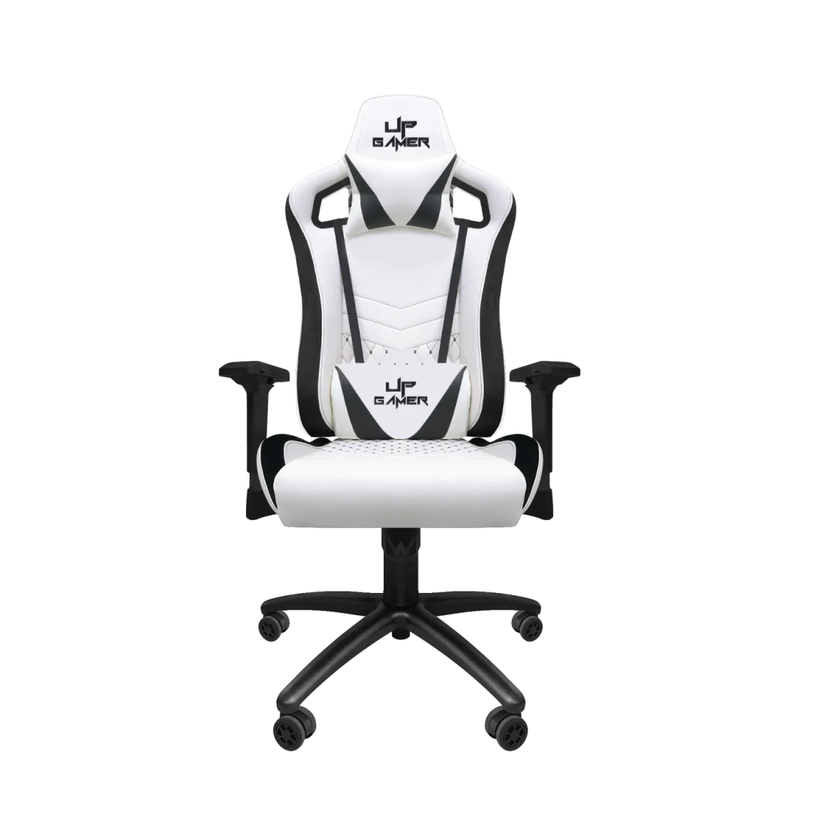 Cadeira Gamer  Deluxe PRO Branca Com Almofadas Retrátil Reclinável