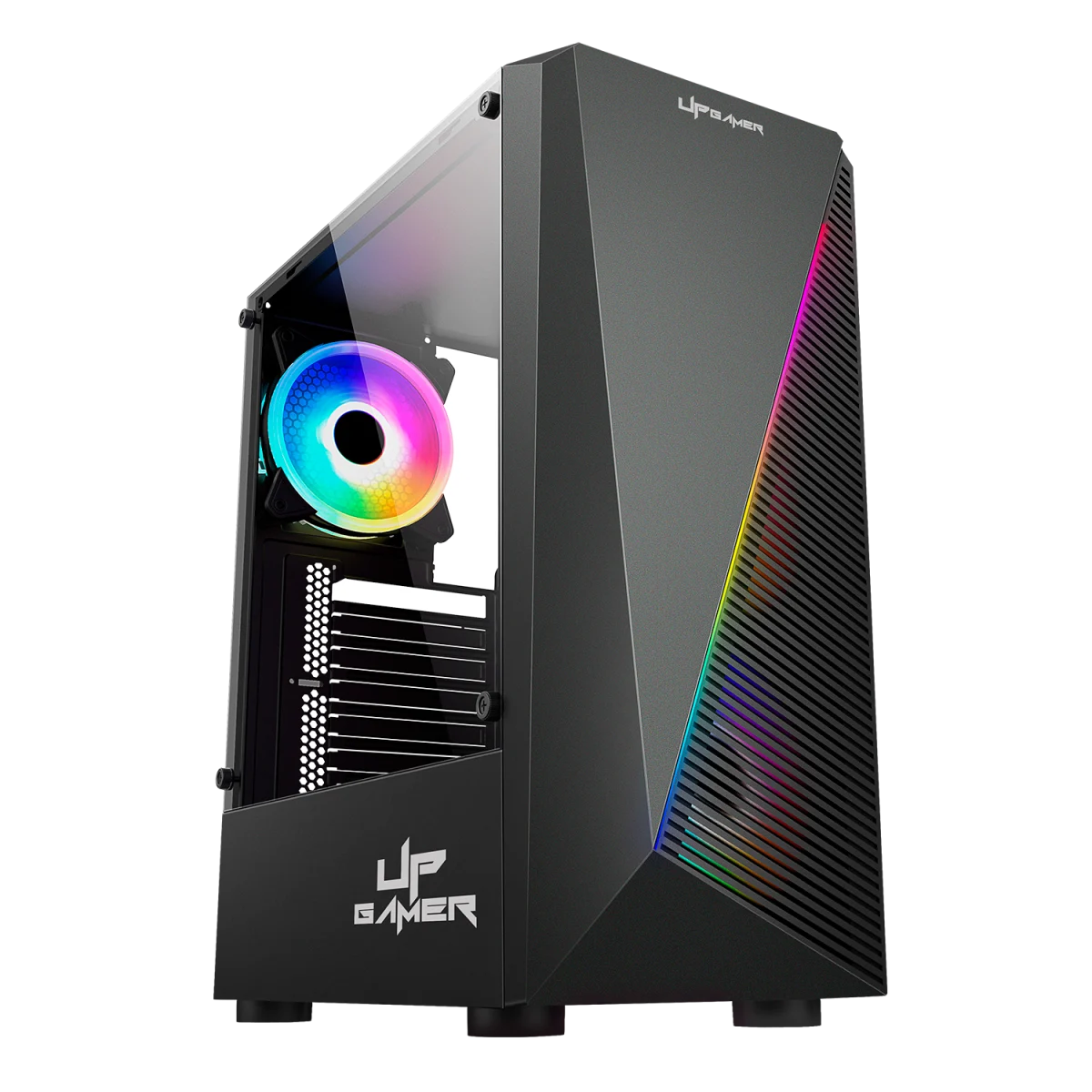 Gabinete Cronos RGB ATX Micro ATX Mini ATX Black