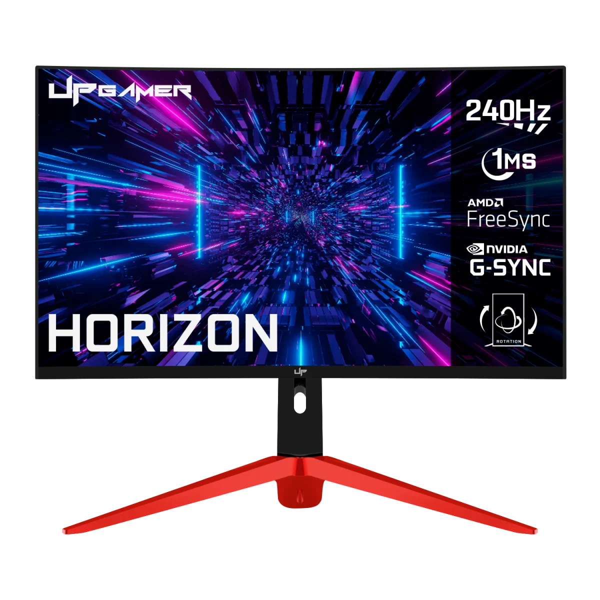 Monitor Gamer UP Gamer Horizon 27" Full HD Tela Curvo RGB 240Hz 1Ms HDMI DP FreeSync HZ27VA240BK