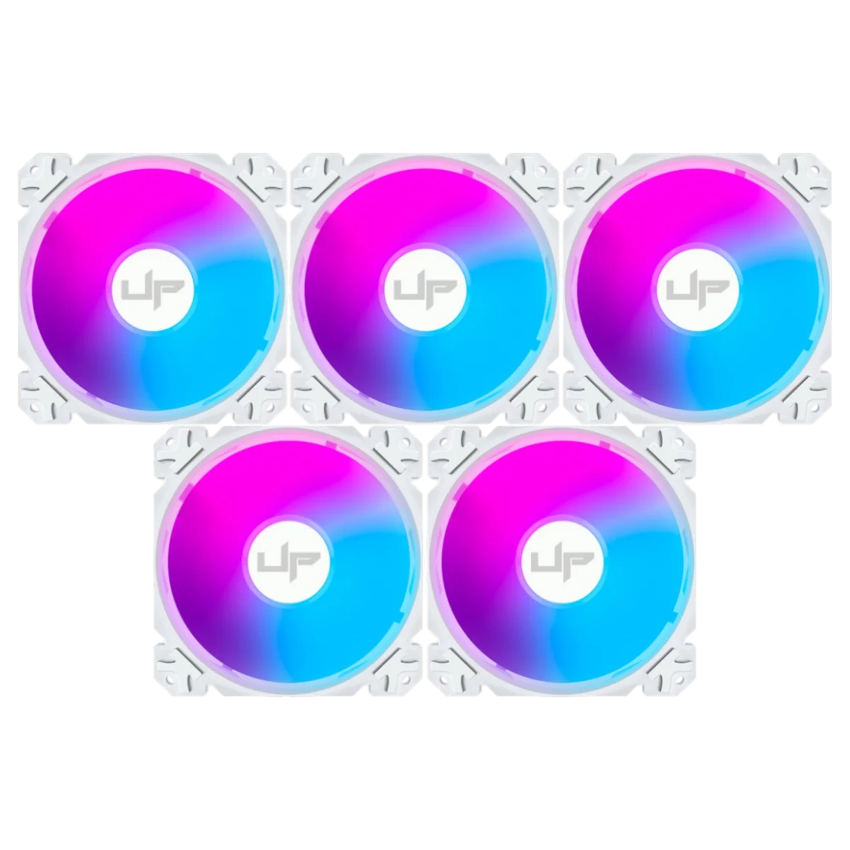 Cooler Fan de Gabinete Kit com 5 Nevaska ARGB 5v 120mm con Controle