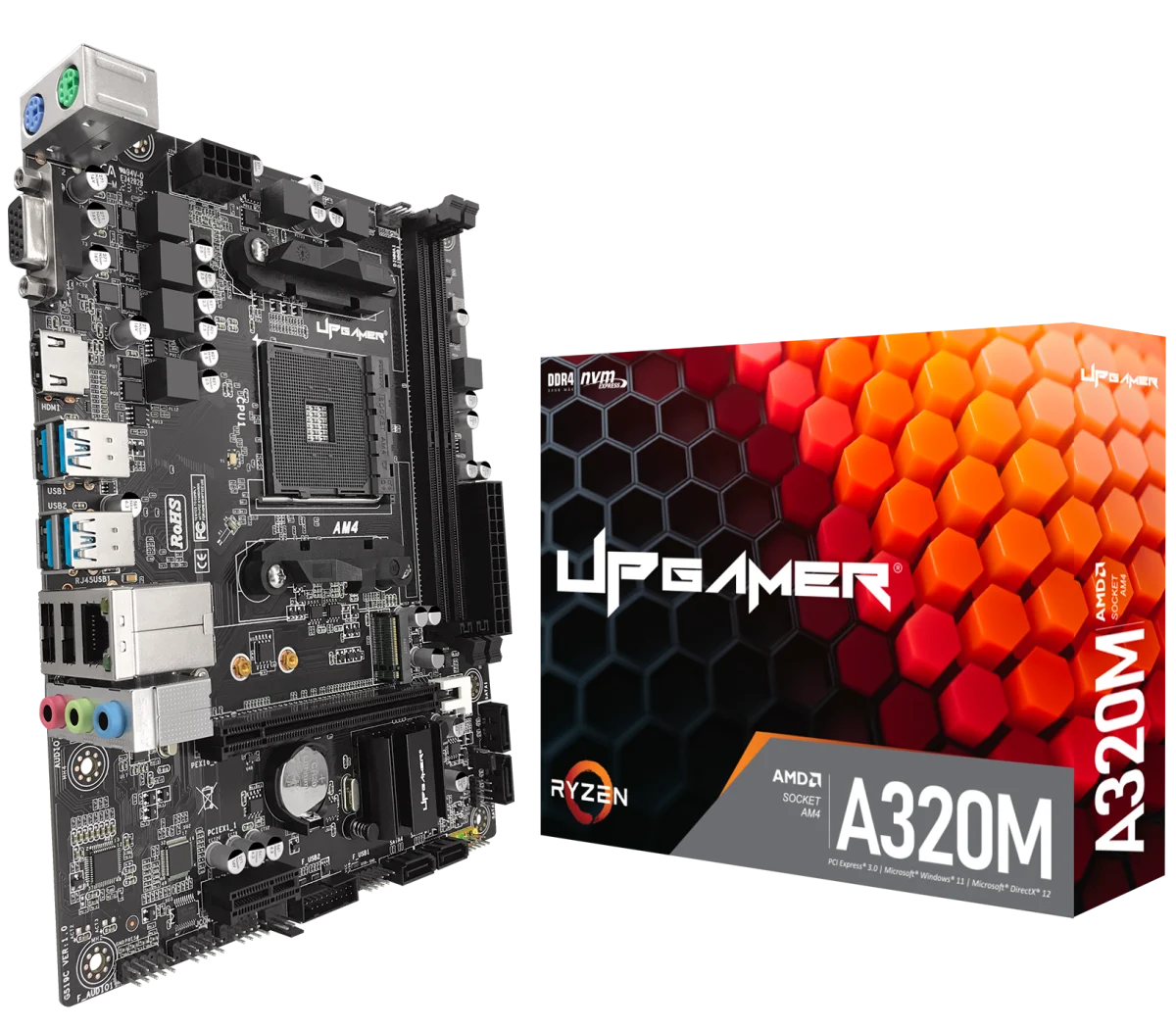 Placa Mãe UP Gamer A320M DDR4 Socket AM4 Micro-ATX Chipset AMD A320