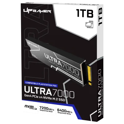 SSD Ultra 7000 1TB M.2 NVMe Express com Dissipador até 7200MB/s Leitura / até 6400MB/s de gravação