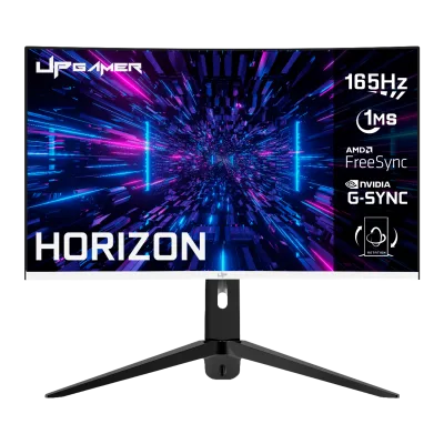 Monitor UP Gamer HORIZON 27" Full HD Tela Curvo RGB 165Hz 1Ms HDMI DP FreeSync HZ27VA165WT