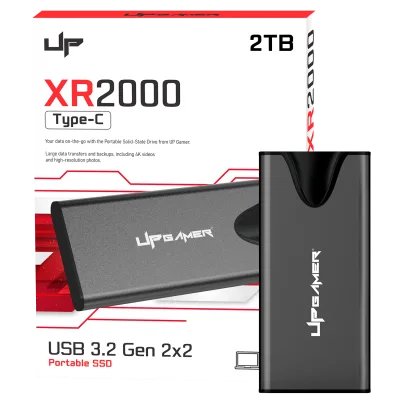 SSD Externo XR2000 2TB USB-C 3.2 até 2000 MB/s leitura 1800 MB/s gravação