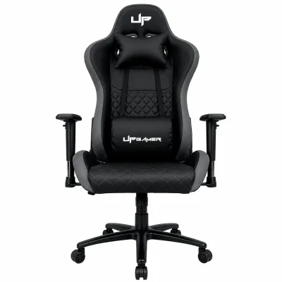 Cadeira Gamer D2534BKGY PVC Algodão Base em Metal Reclinável