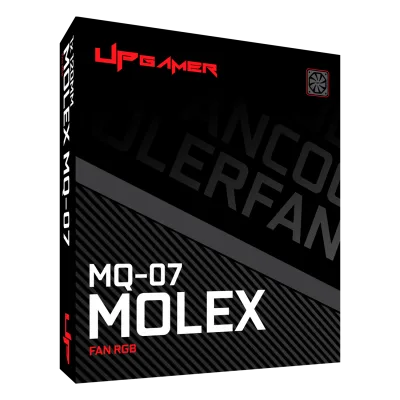 Ventoinha de Gabinete MQ-07 UP-MQ-07-120-MOLEX ARGB 12v MOLEX 120mm Black