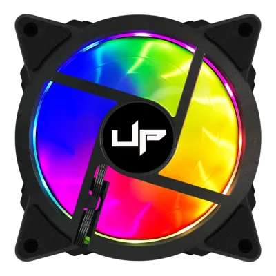 Kit com 5 Cooler Fan de Gabinete UP Gamer Elite ARGB 5v 120mm c/Controle Black