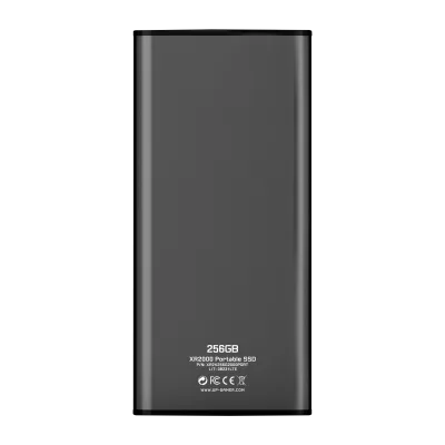 SSD Externo XR2000 256GB USB-C 3.2 até 2000 MB/s leitura 1200 MB/s gravação