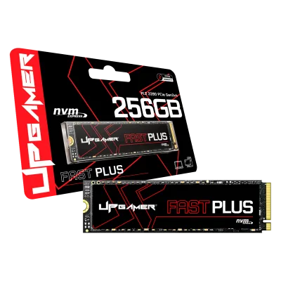 SSD Fast Plus Gen3 256GB M.2 NVMe Leitura e Gravação até 3000/1000MB/s