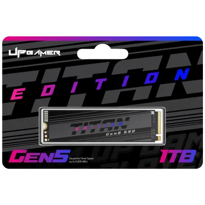 SSD Titan Edition Gen5 1TB M.2 NVMe Leitura até 14.000MB/s Gravação até 10.000MB/s