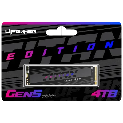 SSD Titan Edition Gen5 4TB M.2 NVMe Leitura até 14.000MB/s Gravação até 13.000MB/s
