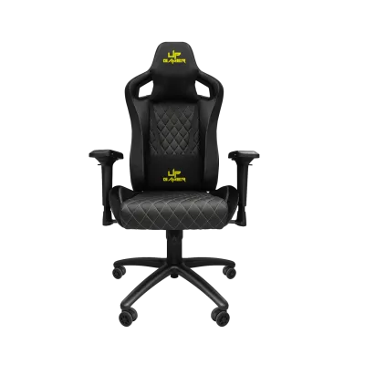 Cadeira Gamer Deluxe PRO Preta Com Almofadas Retrátil Reclinável