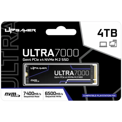 SSD Ultra 7000 4TB M.2 NVMe Leitura até 7200MB/s, Gravação até 6500MB/s,