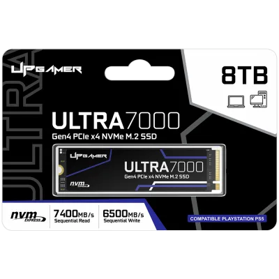 SSD Ultra 7000 8TB M.2 NVMe Leitura até 7200MB/s, Gravação até 6500MB/s,
