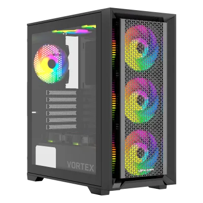 Gabinete Vortex Vidro Temperado Glass Black ATX M-ATX Mini-ITX