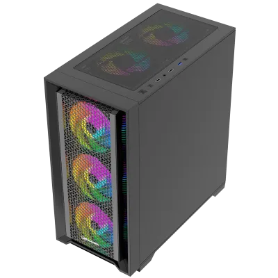 Gabinete Vortex Vidro Temperado Glass Black ATX M-ATX Mini-ITX